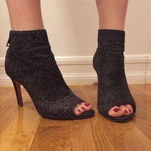 Joie Pony Hair Peep-Toe Booties Size 6